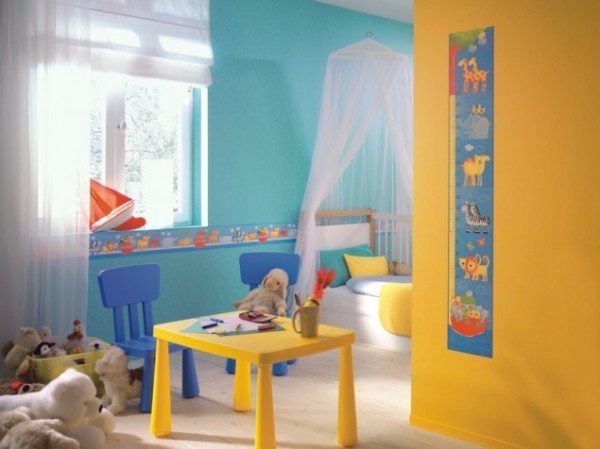 Покраска стен в детской: правила выбора материала и цвета