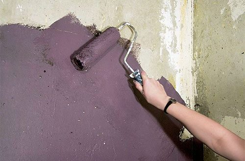 Как осуществляется покраска бетона