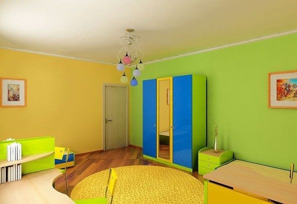 Покраска стен в детской: правила выбора материала и цвета
