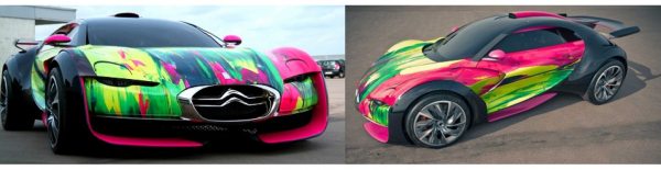 Французская художница разукрасила спортивный электромобиль Citro