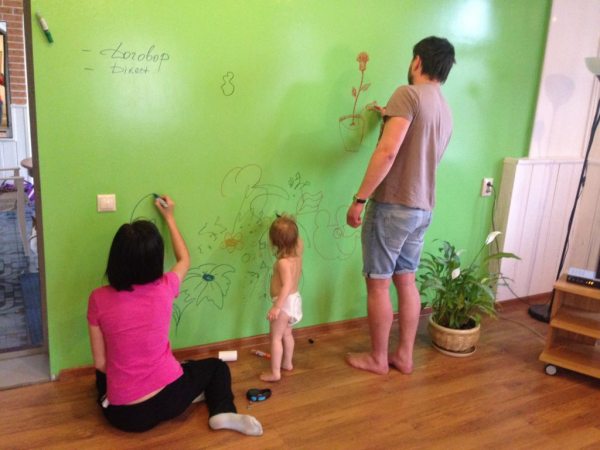 Как оформить стену для рисования маркерными магнитными красками: идеи, рекомендации, советы