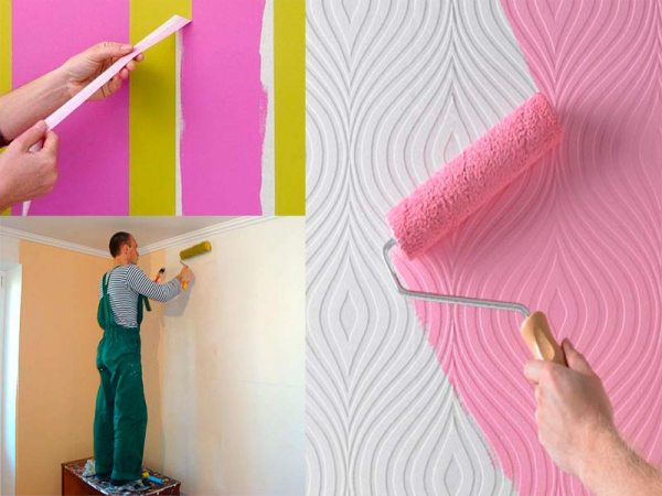 Чем покрасить обои под покраску без разводов: как покрасить стены на обои, какой краской лучше всего красить, правила, рекомендации, советы